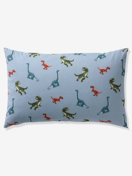 Duvet Cover Set + Pillowcase for Children, with Recycled Cotton, DINO FRIENDS crystal blue - vertbaudet enfant 