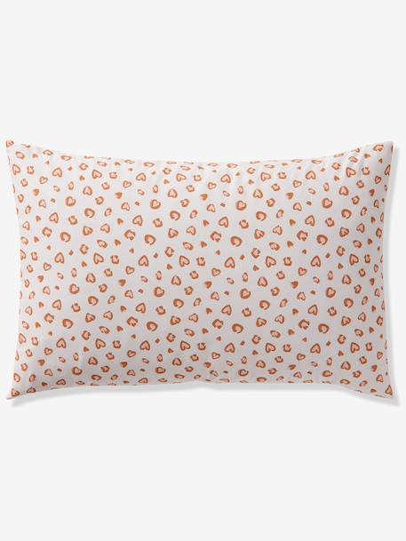 Duvet Cover + Pillowcase Bedding Set for Children, with Recycled Cotton, LEOPARD printed white - vertbaudet enfant 