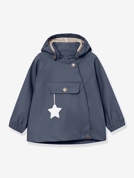 Children's set: MATWAINIS rain jacket & waterproof trousers deep blue+green - vertbaudet enfant 