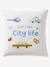 Parure housse de couette + taie d'oreiller enfant avec coton recyclé VARSITY carreaux bleu - vertbaudet enfant 