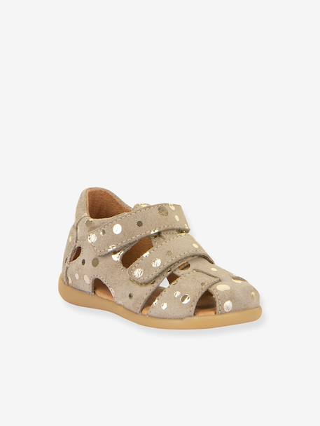 DALLAS Closed Sandals for Girls, FRODDO beige+brown+navy blue - vertbaudet enfant 