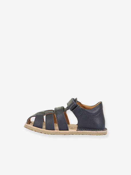 Closed BAREFOOT FLEXY AVI Sandals for Children, FRODDO light grey+navy blue - vertbaudet enfant 