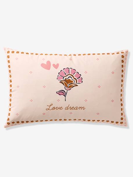 Duvet Cover + Pillowcase Set, with Recycled Cotton, ARIZONA DREAM printed white - vertbaudet enfant 
