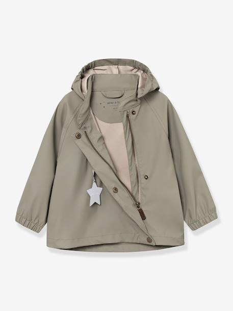Children's set: MATWAINIS rain jacket & waterproof trousers deep blue+green - vertbaudet enfant 