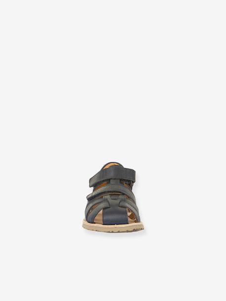 Closed BAREFOOT FLEXY AVI Sandals for Children, FRODDO light grey+navy blue - vertbaudet enfant 