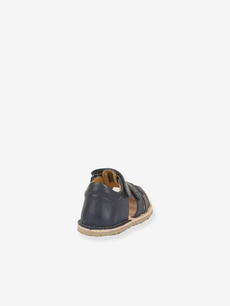 Closed BAREFOOT FLEXY AVI Sandals for Children, FRODDO light grey+navy blue - vertbaudet enfant 