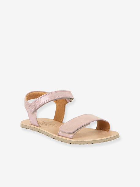 BAREFOOT FLEXY LIA Sandals for Girls, FRODDO gold+navy blue+rose - vertbaudet enfant 