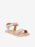 BAREFOOT FLEXY LIA Sandals for Girls, FRODDO gold+navy blue+rose - vertbaudet enfant 