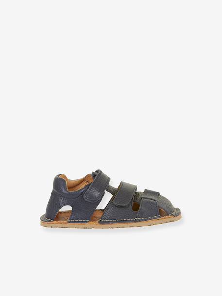 Closed BAREFOOT FLEXY AVI Sandals for Children, FRODDO light grey+navy blue - vertbaudet enfant 
