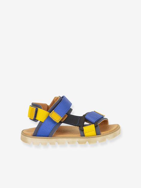 Pair of KE FLASH Hook-&-Loop Sandals for Boys, FRODDO aqua+black+blue+electric blue+fuchsia+multicoloured+navy blue+rosy - vertbaudet enfant 