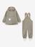 Children's set: MATWAINIS rain jacket & waterproof trousers deep blue+green - vertbaudet enfant 