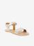 BAREFOOT FLEXY LIA Sandals for Girls, FRODDO gold+navy blue+rose - vertbaudet enfant 