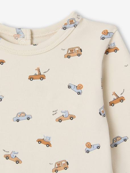 Dors-bien bébé imprimé voiture écru - vertbaudet enfant 
