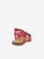 Pair of LORE FLOWERS Leather Sandals for Girls, FRODDO blue+blush+deep blue+gold+golden pink+lavender+red+rose+tomato red - vertbaudet enfant 