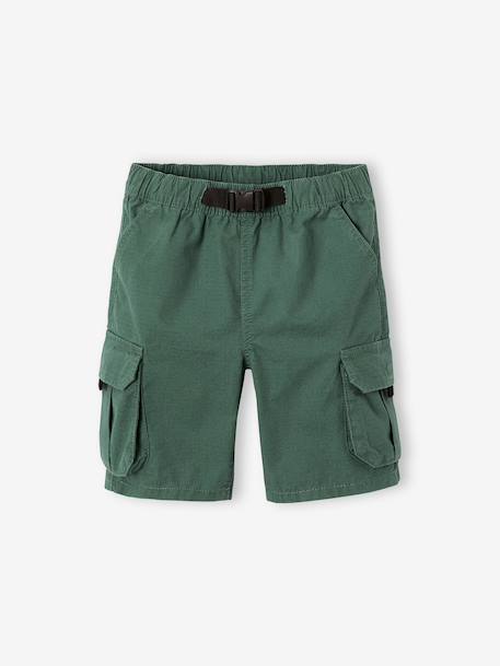 Bermuda shorts style for boys fir green - vertbaudet enfant 