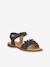 Pair of LORE FLOWERS Leather Sandals for Girls, FRODDO blue+blush+deep blue+gold+golden pink+lavender+red+rose+tomato red - vertbaudet enfant 