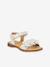 Pair of LORE FLOWERS Leather Sandals for Girls, FRODDO blue+blush+deep blue+gold+golden pink+lavender+red+rose+tomato red - vertbaudet enfant 
