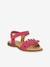 Pair of LORE FLOWERS Leather Sandals for Girls, FRODDO blue+blush+deep blue+gold+golden pink+lavender+red+rose+tomato red - vertbaudet enfant 