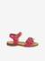 Pair of LORE FLOWERS Leather Sandals for Girls, FRODDO blue+blush+deep blue+gold+golden pink+lavender+red+rose+tomato red - vertbaudet enfant 