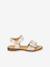 Pair of LORE FLOWERS Leather Sandals for Girls, FRODDO blue+blush+deep blue+gold+golden pink+lavender+red+rose+tomato red - vertbaudet enfant 
