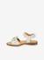 Pair of LORE FLOWERS Leather Sandals for Girls, FRODDO blue+blush+deep blue+gold+golden pink+lavender+red+rose+tomato red - vertbaudet enfant 