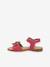 Pair of LORE FLOWERS Leather Sandals for Girls, FRODDO blue+blush+deep blue+gold+golden pink+lavender+red+rose+tomato red - vertbaudet enfant 