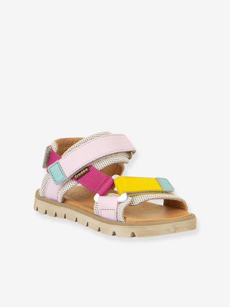 Pair of KE FLASH Hook-&-Loop Sandals for Boys, FRODDO aqua+black+blue+electric blue+fuchsia+multicoloured+navy blue+rosy - vertbaudet enfant 