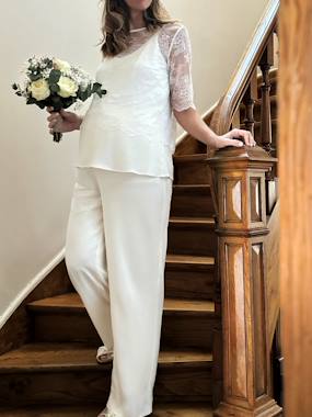 Pantalon large en crêpe collection mariage - vertbaudet enfant Pantalon large en crêpe collection mariage - vertbaudet enfant