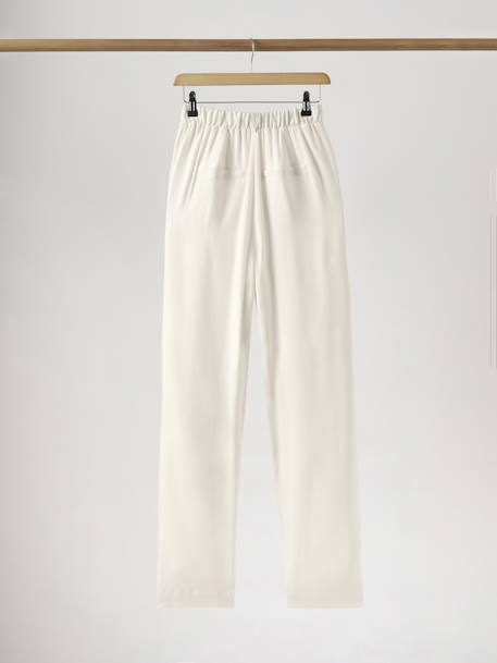Pantalon large en crêpe collection mariage écru - vertbaudet enfant 