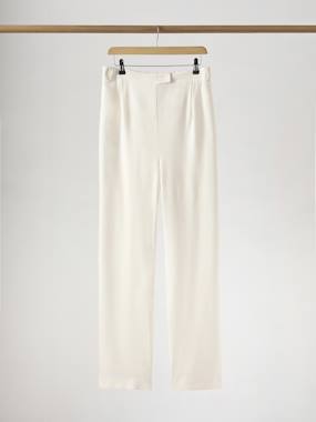 Pantalon large en crêpe collection mariage - vertbaudet enfant -Pantalon large en crêpe collection mariage