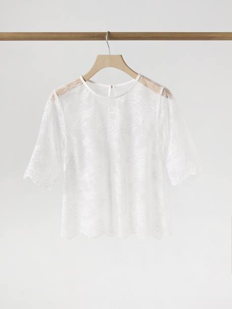 Blouse de mariée en dentelle grossesse ou femme collection mariage écru - vertbaudet enfant 