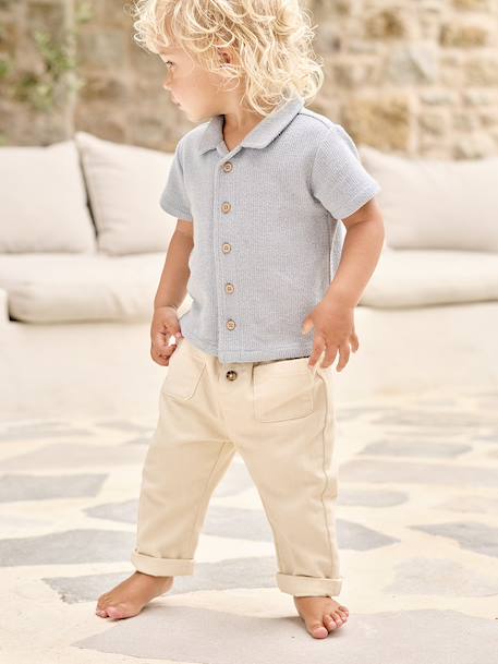 Trousers with Elasticated Waistband for Babies caramel+vanilla - vertbaudet enfant 
