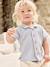 Short-Sleeved Shirt for Babies grey blue - vertbaudet enfant 