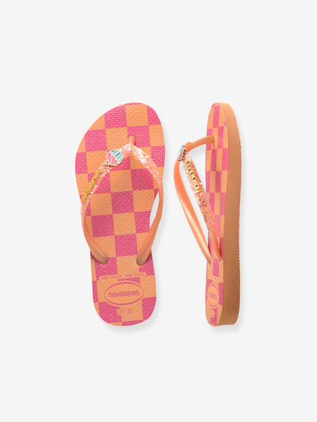 Flip-Flops, Kids' Slim Glitter Trendy HAVAIANAS rose - vertbaudet enfant 