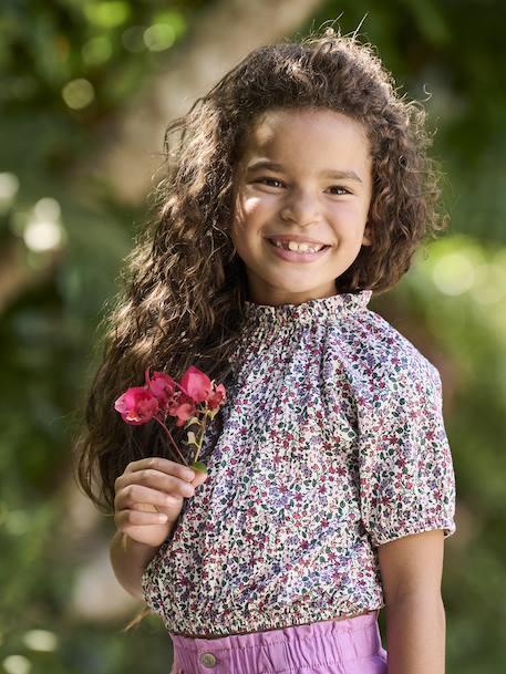Crop Top for Girls coral+ecru+sage green - vertbaudet enfant 
