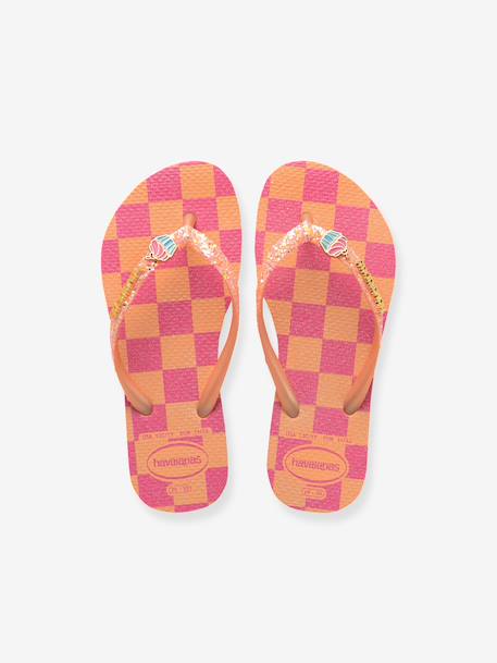 Flip-Flops, Kids' Slim Glitter Trendy HAVAIANAS rose - vertbaudet enfant 