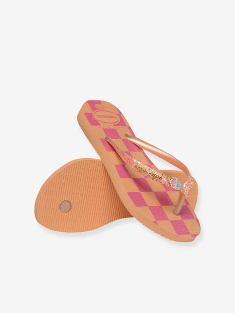Flip-Flops, Kids' Slim Glitter Trendy HAVAIANAS rose - vertbaudet enfant 