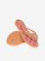 Flip-Flops, Kids' Slim Glitter Trendy HAVAIANAS rose - vertbaudet enfant 