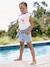 Striped paper bag shorts for girls striped blue - vertbaudet enfant 