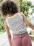 Ribbed Tank Top for Girls beige+ecru+sage green+striped blue+sweet pink - vertbaudet enfant 