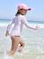 Long-Sleeved Swimsuit for Girls printed pink - vertbaudet enfant 