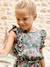 Robe fille imprimée manches volantées blanc imprimé+vert émeraude - vertbaudet enfant 
