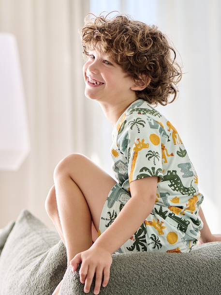 Pack of 2 Savannah Pyjamas for Boys petrol blue - vertbaudet enfant 