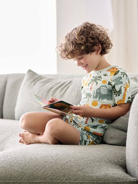 Pack of 2 Savannah Pyjamas for Boys petrol blue - vertbaudet enfant 