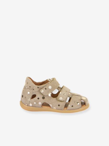 DALLAS Closed Sandals for Girls, FRODDO beige+brown+navy blue - vertbaudet enfant 