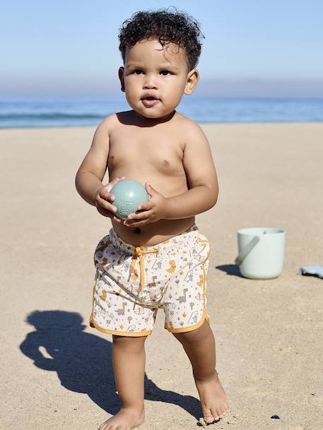 Printed Swim Shorts for Baby Boys ecru - vertbaudet enfant 