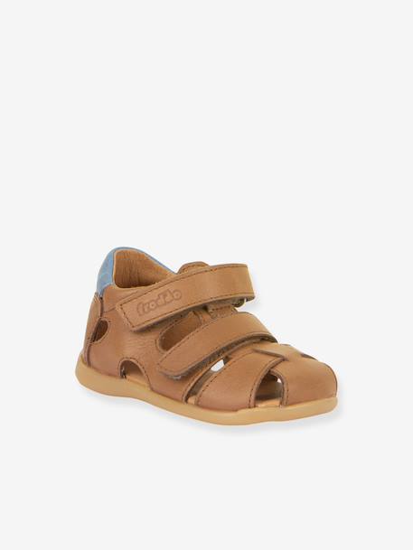 DALLAS Closed Sandals for Girls, FRODDO beige+brown+navy blue - vertbaudet enfant 