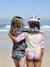 Swim Set: UV-Protection T-Shirt & Briefs for Girls ecru - vertbaudet enfant 