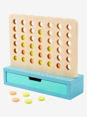 Toys-Traditional Board Games-Classic and Puzzle Games-4 In a Row! Wooden Game - Wood FSC® Certified