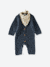 Mixed newborn gift set with long-sleeved knitted sleepsuit + scarf anthracite - vertbaudet enfant 